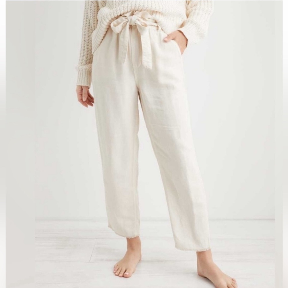 Aerie* High Rise / Linen Blend Pant